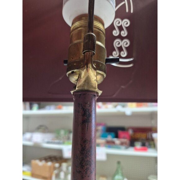 VTG Western Decor Cut Metal Bedside Table Lamp Rodeo Cowboy Boots Calf Roping - Picture 10 of 13